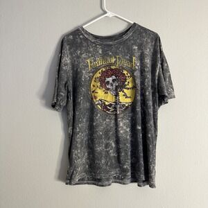 The Grateful Dead Mens Skull & Roses Gray Shirt Size LARGE Band Tee